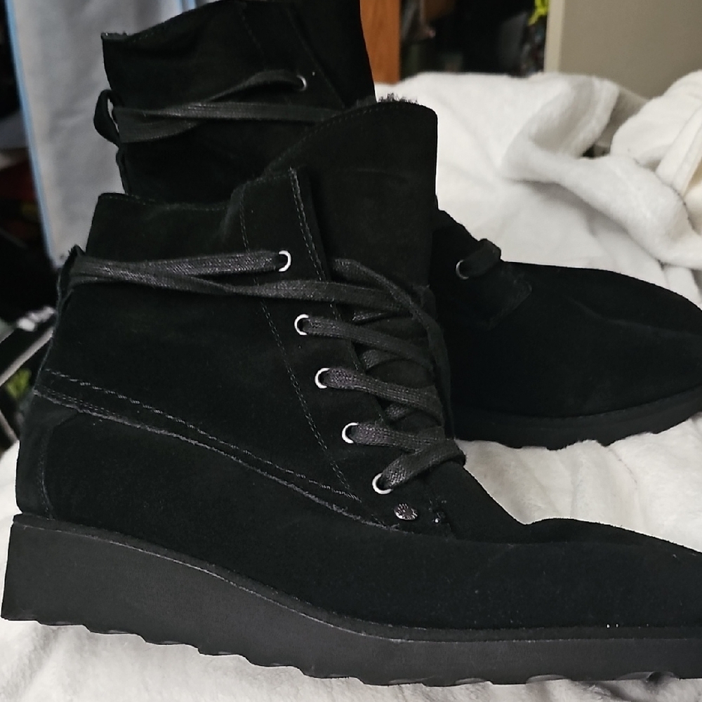 bearpaw boots black size 10